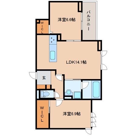 静岡駅 バス22分  中電社宅前下車：停歩3分 2階の物件間取画像